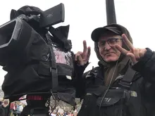 Chris livestreaming HandsOff!